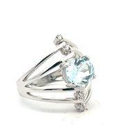 Anillo Comete Mujer in Oro blanco Acquamarina 2.50 Ct ANQ 206 - ANQ 206